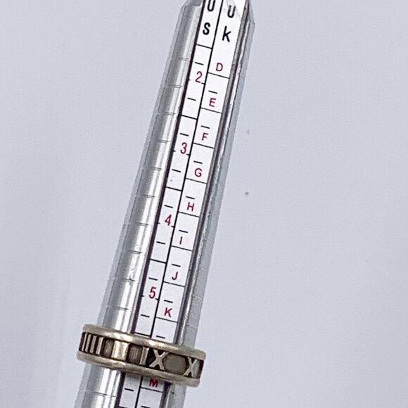 Authentic Tiffany & Co 925 Silver Atlas Medium Ring Size 6 - Picture 8 of 9